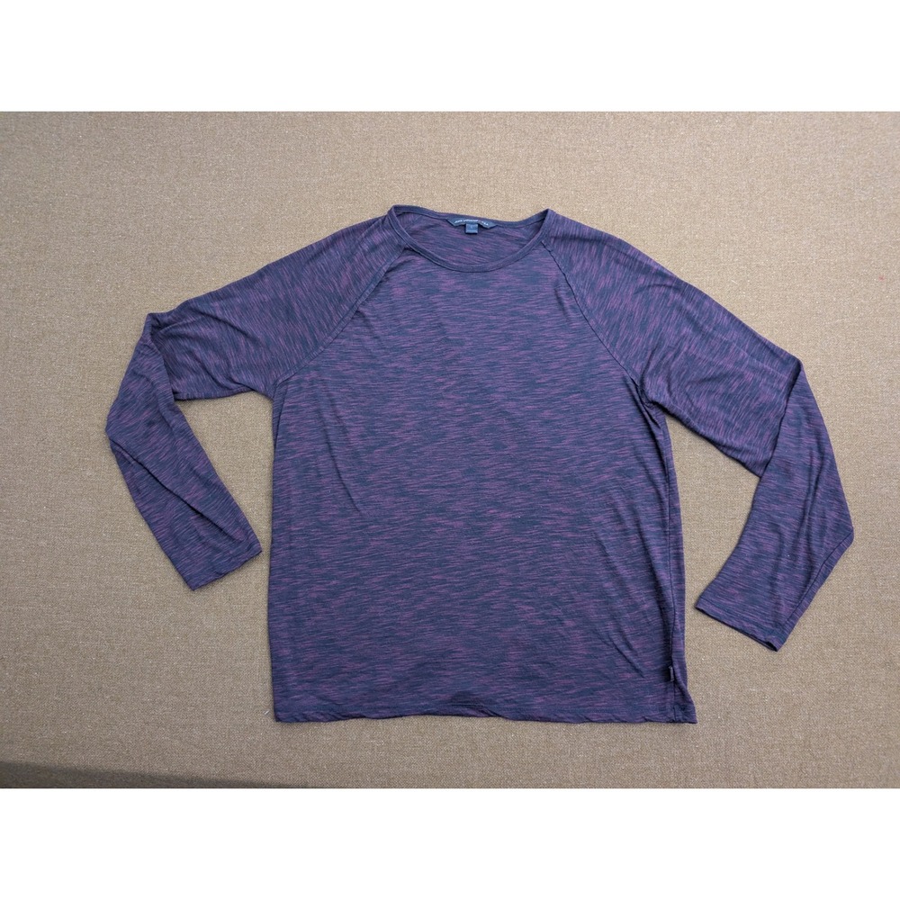 John Varvatos Shirt Mens L Black Purple Heather Long Sleeve Lightweight - Picture 1 of 6